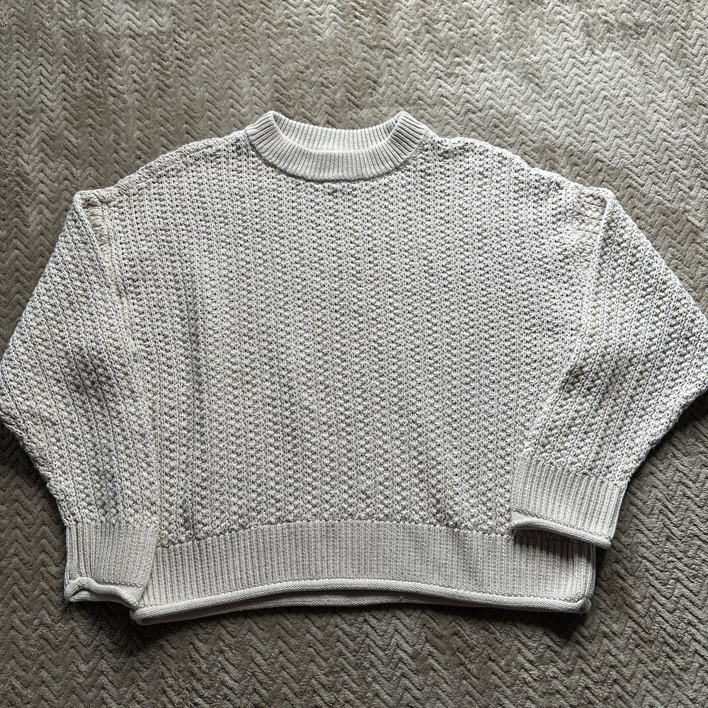 Universal Thread Sweater Womens Medium Beige Chunky Knit Soft Cottage Core